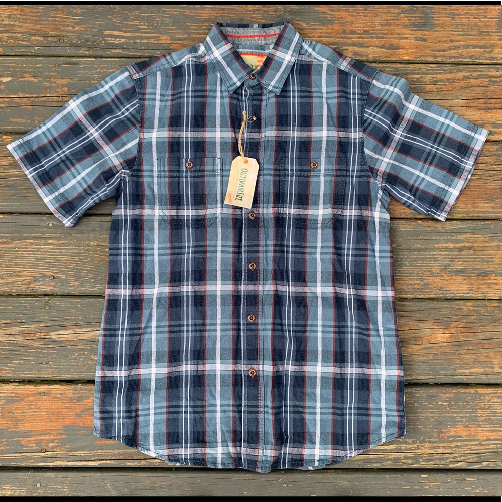 BNWT OutdoorLife Flannel SMALL plaid cotton summer